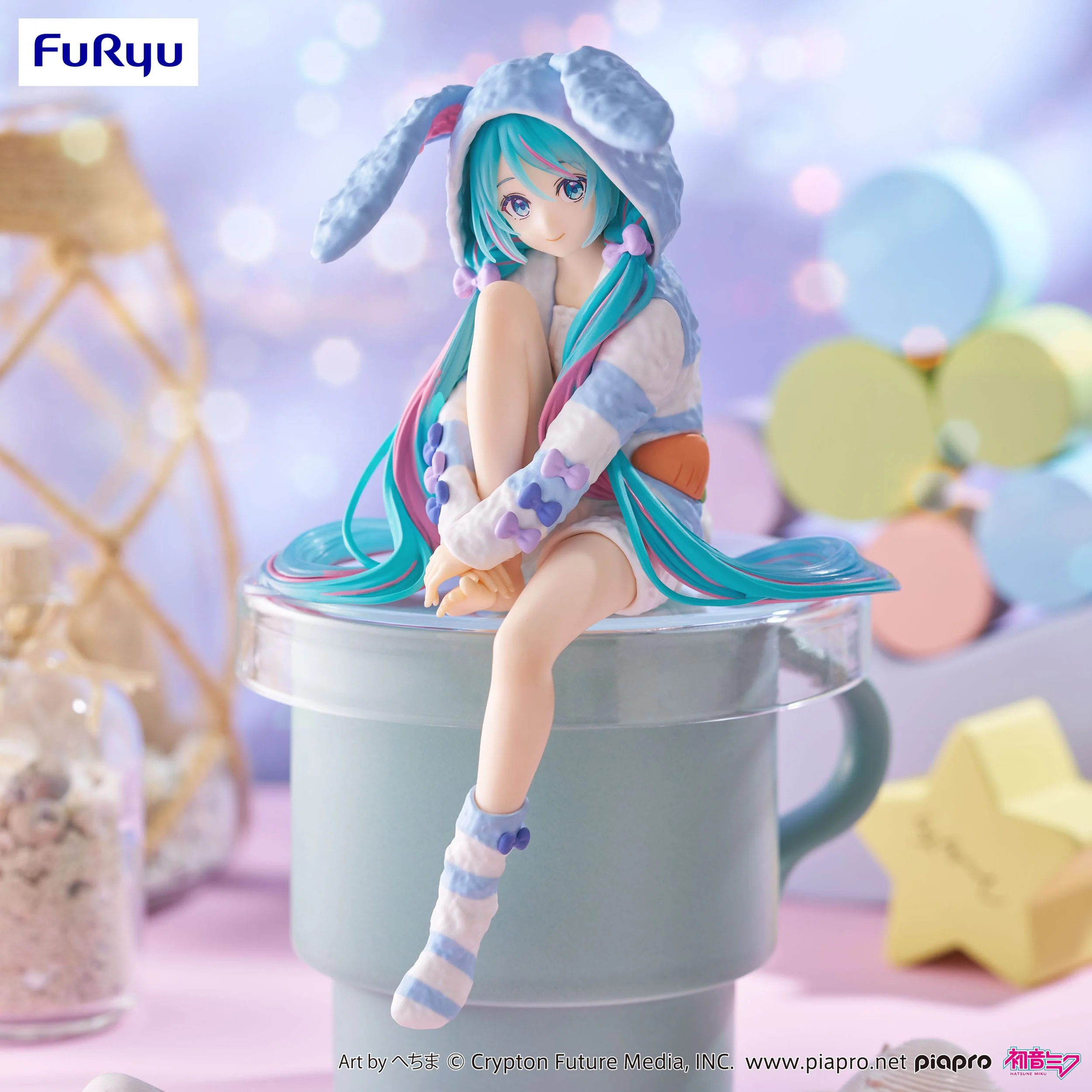 Hatsune Miku - Rabbit Ear Hood Pajama (Usamimi) Blue Color ver. Noodle Stopper - FuRyu Prize - Image 5