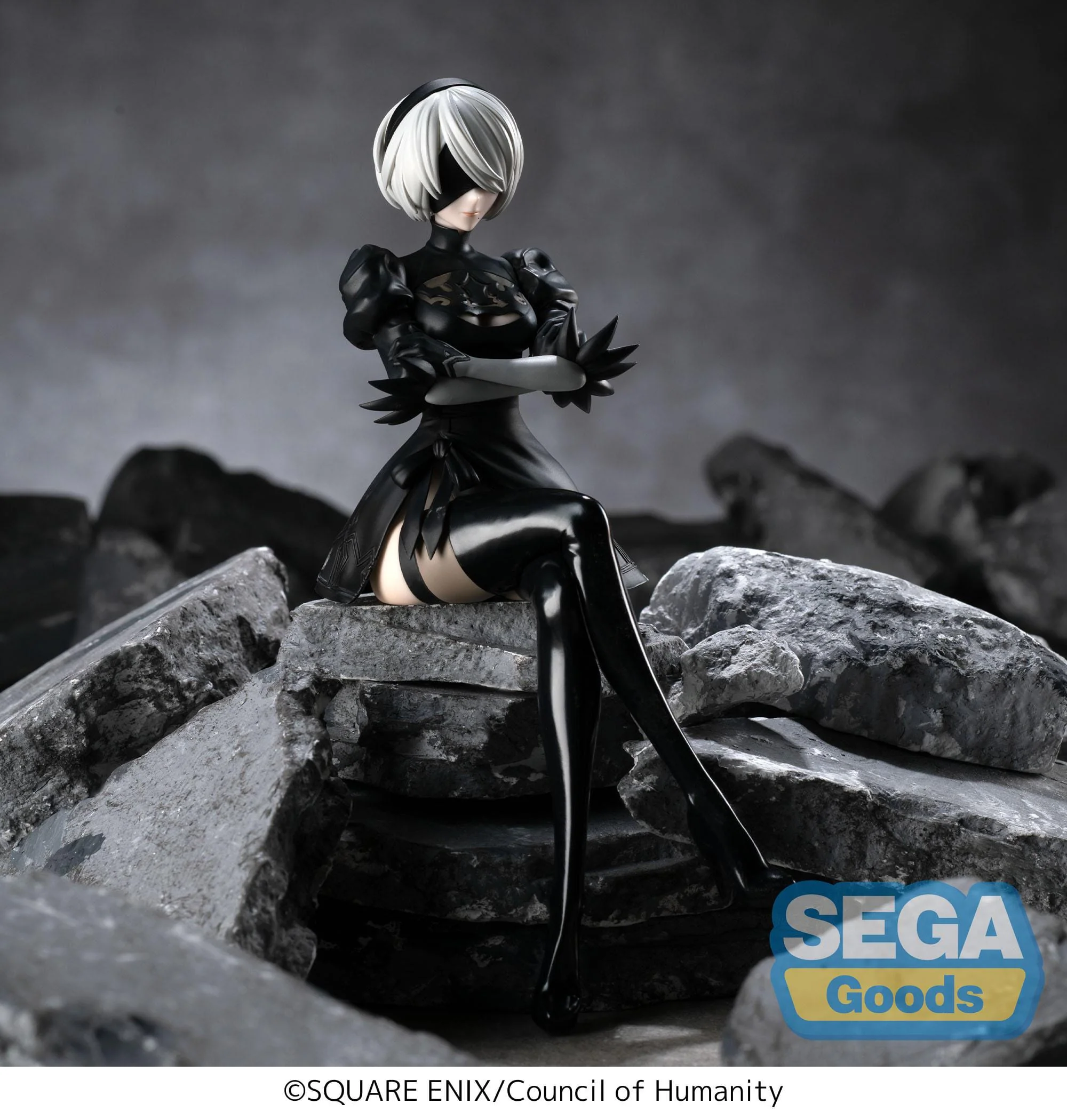 NieR:Automata Ver1.1a - 2B Premium Chokonose / Perching - SEGA Prize - Image 4
