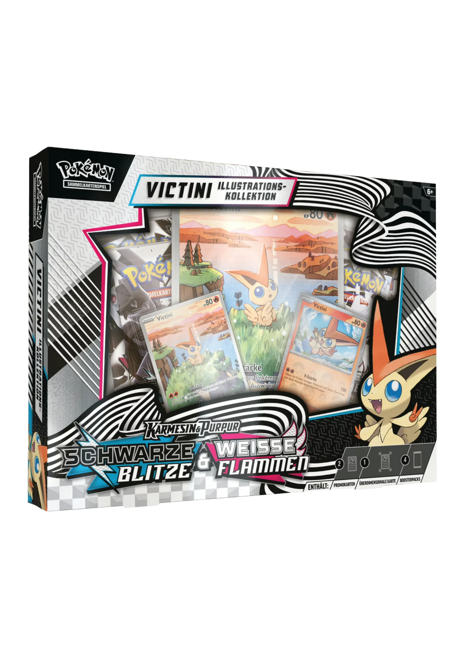 Pokémon TCG - Schwarze Blitze & Weisse Flammen Einall Victini Illustrations Kollektion [DE]