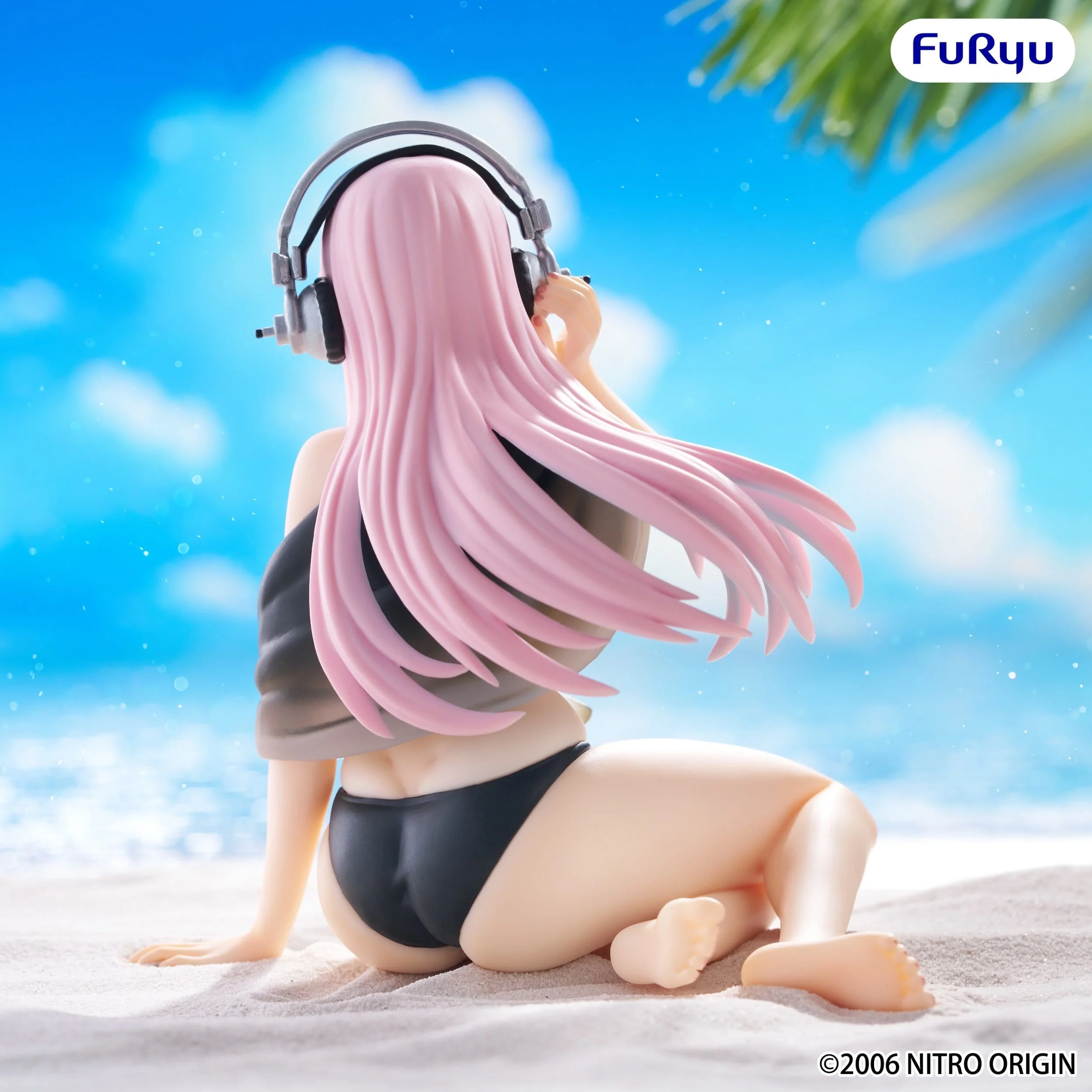 Super Sonico - Swimsuit Black Color Ver. Noodle Stopper - FuRyu Prize - Image 3