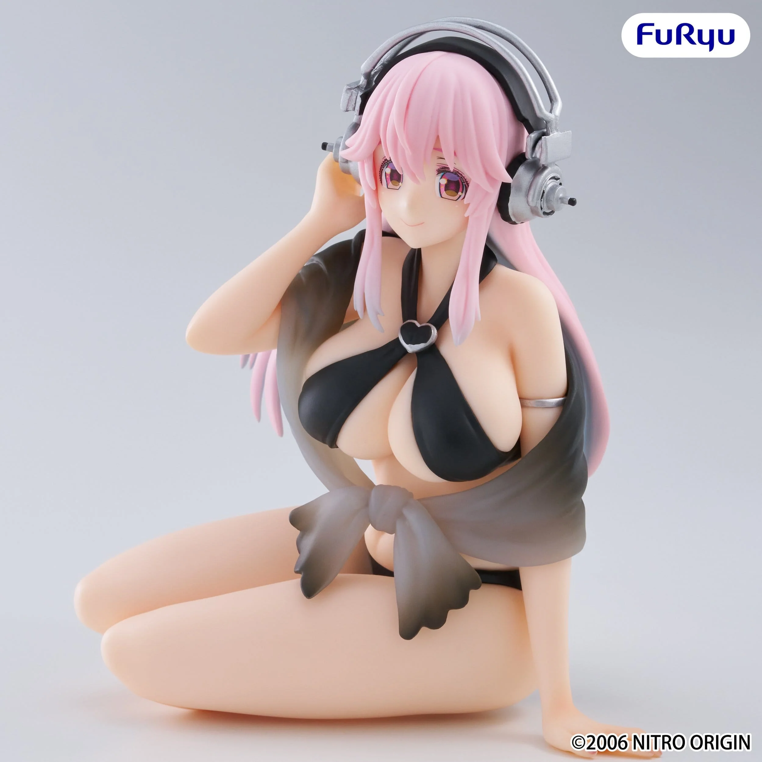 Super Sonico - Swimsuit Black Color Ver. Noodle Stopper - FuRyu Prize - Image 6